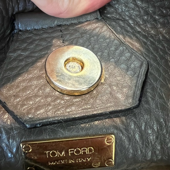 Tom Ford Alix Padlock Shoulder/Tote Bag - Grey - Picture 5 of 9